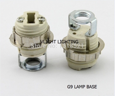 8 x g9 complete set lamp bases, g9 led socket, ceramic show lamp holder, ceramic g9 lamp hoder ,