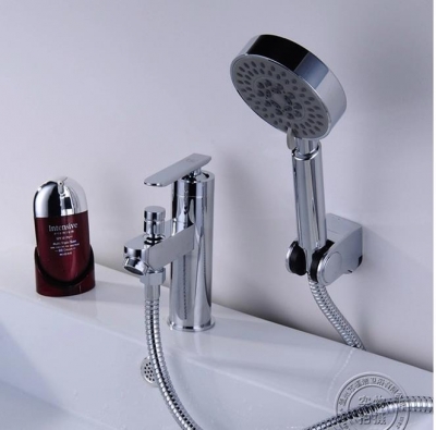 and cold water brass two water outlet bathroom faucet