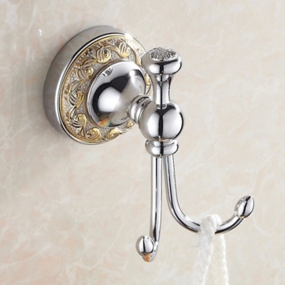 bathroom accessories chrome brass robe hook wall mount clothes towel hanger hook up st-3832 [robe-hook-amp-rows-of-hook-7395]