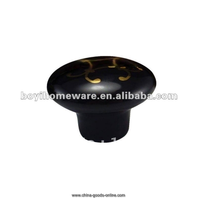 black ceramic handle kitchen cabinet knob whole and retail discount 100pcs/lot p23