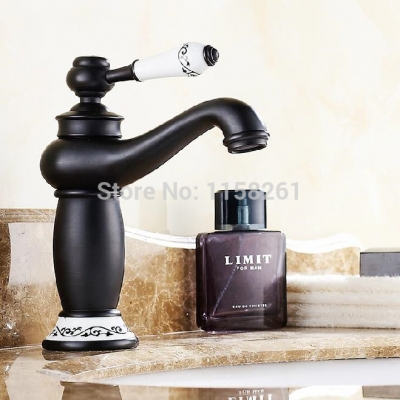 black copper bathroom antique faucet fashion vintage and cold faucet wash basin mixer sink faucet sy-045r