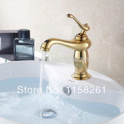 classic retro euro style artistic brass surface bathroom basin sink faucet mixer tap toilet bath faucet hj-6603k [golden-bathroom-faucet-3368]