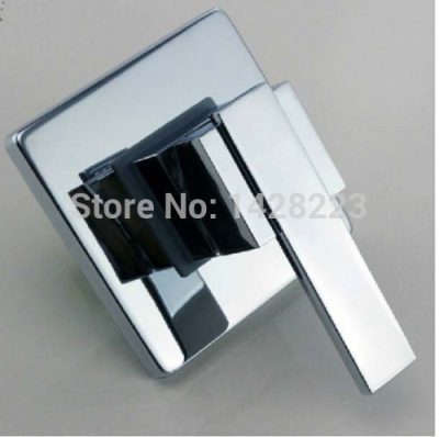 contemporary new designed wall mounted chrome shower faucet square shape control valve single handle