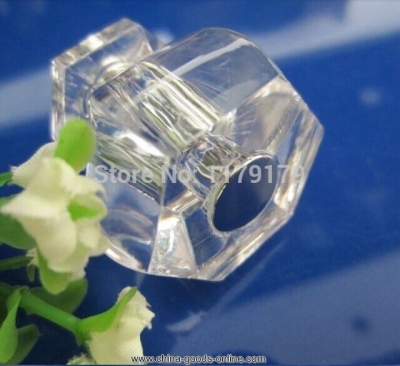 diameter 30mm hexagon acrylic crystal drawer cabinet wardrobe dresser furniture handles knobs pulls tc417-30