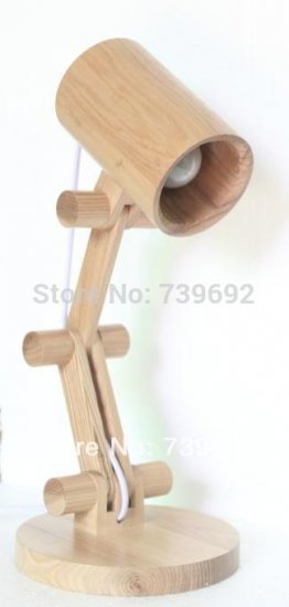 fashion brief wooden table lamp eye bedroom bedside lamp log table lights lamp [table-lamp-4694]