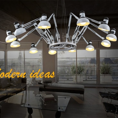 fashion diy extensible and elastic chandelier modern simple led chandelier american creative iron spider chandelier [industrial-style-224]