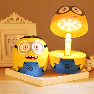 kids lovely minions folding lamps/student led eyeshield book light/children despicable me table lamps