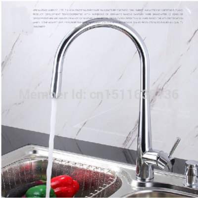 modern new deck mounted chrome brass kitchen faucet pull out sink mixer tap [chrome-1409]