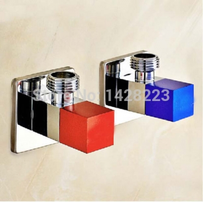 modern new designed wall mounted chrome brass bathroom faucet triangle water stop valves