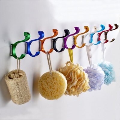 new candy color decorative wall hooks& racks,clothes hanger metal towel coat robe hook.bathroom accessories 1103
