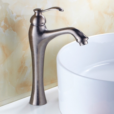 new design brass single handle basin mixer antique silver brass basin faucet y103a [oil-rubbed-bathroom-faucet-6635]