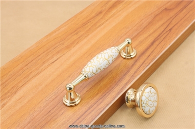 noble gold crackle ceramic knobs chic cabinet room door handle single hole cupboard drawer pulls furniture hardware