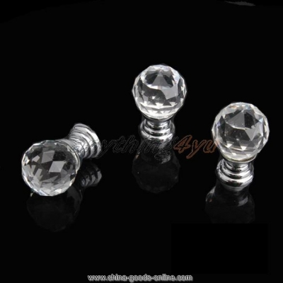 on 20mm round handle cabinet cupboard crystal glass drawer door knobs pack of 10