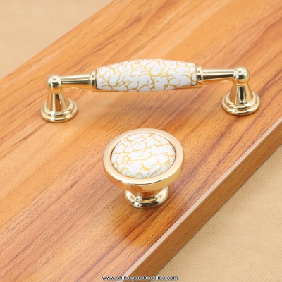 royal gold door knob handles crackle ceramic knobs and pulls single hole drawer handle furniture cabinet hardware