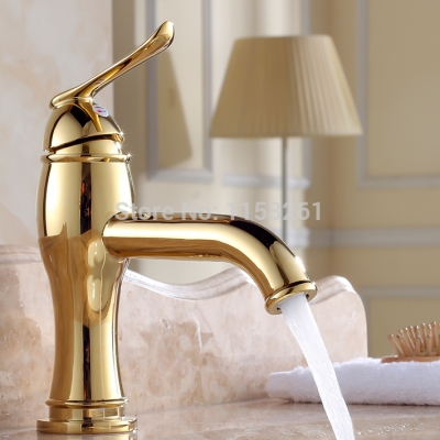 torneiras banheiro bathroom faucet mixers gold finish brass basin sink faucet single handle bath mixer taps 7631k