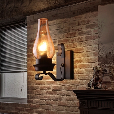 vintage iron wall lamp american bar lights personalized glass lamp cover wall lamps [wall-lamps-4877]