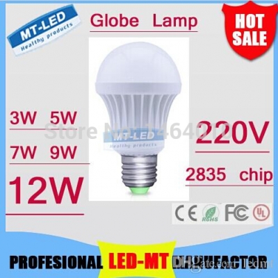 x10pcs 50% off newtype low-cost retail ultra bright cool 3w 5w 7w 9w 12w e27 ac220v 2835 smd chip pc led globe bulb led lamp [led-globe-bulb-768]
