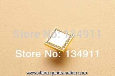 10pcs 25mm square golden small drawer knobs hardware diamond handle furniture kids dresser pulls whole