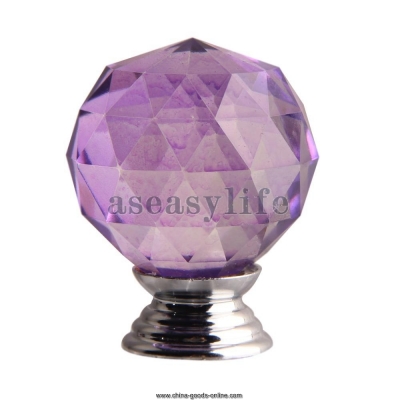 10x sphere light purple crystal handle modern furniture cabinet drawer knob asaf