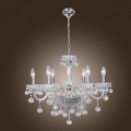 110v-220v silver chrome led modern crystal chandelier chandeliers 6 light lustres de crystal,lustre de cristais