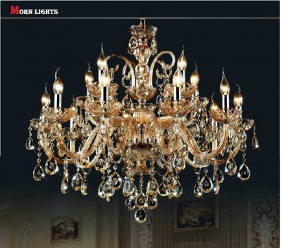 15 arms crystal chandelier light luxury modern crystal lamp chandelier lighting champage crystal top k9 [12-15-18-arm-lights-9]
