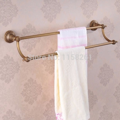 (24",60cm) double towel bar antique bronze finishing/towel holder,towel rack,bathroom accessories set hj-1111f
