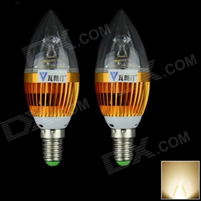 30pcs/lot e14 led candle light 85-265v 3w 300lm warm white/whire led lamp bulb e14 for home [led-bulb-4574]