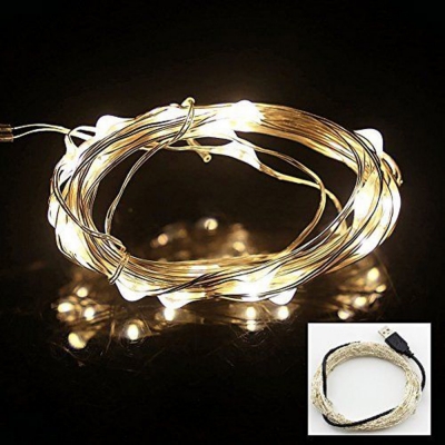50 led string strip light waterproof copper wire string lights warm white colorful for outdoor christmas party