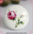 5pcs kids knob printing rose flower ceramic knob handle kitchen furniture cabinet drawer pulls