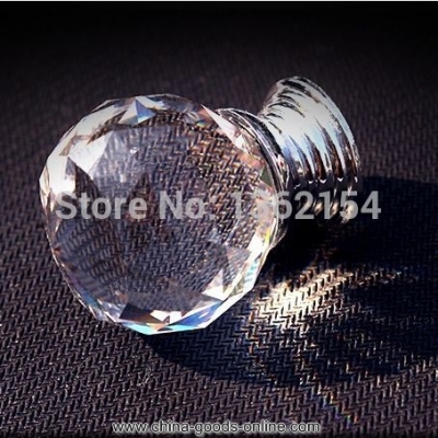 6pcs 30mm k9 round crystal knob whole knob [Door knobs|pulls-2166]