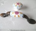 76mm colourful ceramic drawer kichen cabinet handle knob 3