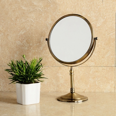 8" dual makeup mirrors 1:1 and 1:3 magnifier 360 degree hd cosmetic bathroom double faced bath mirror desktop mirror 728f [makeup-bathroom-mirror-6451]