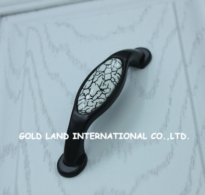 96mm european ancient iron black natural crack dresser ceramic knobs drawer cupboard wardrobe cabinet handle pull [home-gt-store-home-gt-products-gt-yg-ceramic-handles-amp-knobs-5]