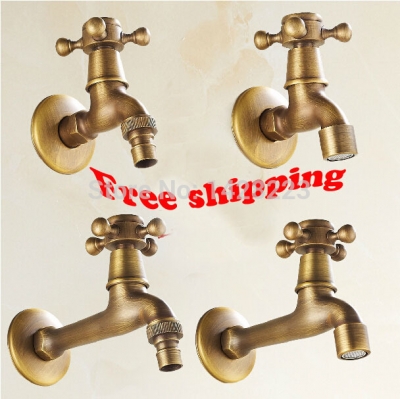antique brass 4-type options wall mounted washing machine taps creative mop pool faucet [antique-brass-484]