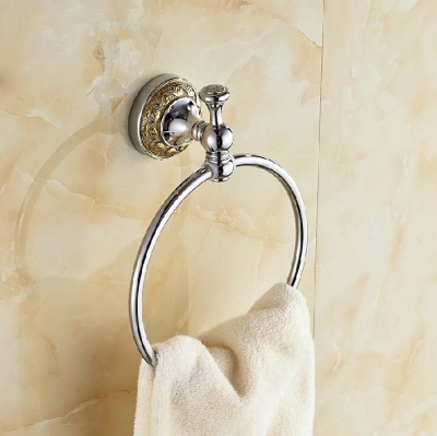bathroom accessories chrome wall mounted vintage brass retro bathroom towel ring holder towel bar st-3828