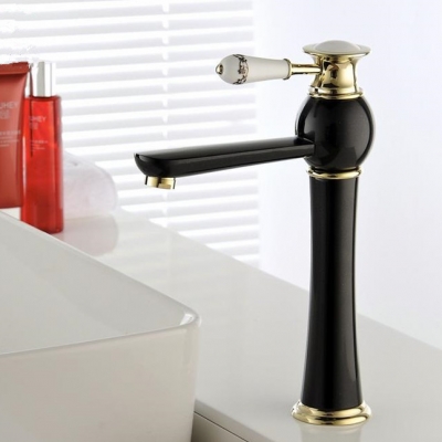 beautiful grilled black pearl bronze single handle deck mounted bathroom basin sink mixer tap faucet jr-922h