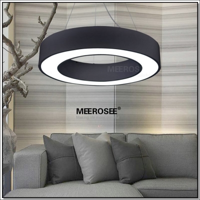black led ring pendant light fixture lustre meerosee led suspension hanging drop lamp fitting guarantee fast [led-pendant-light-5138]