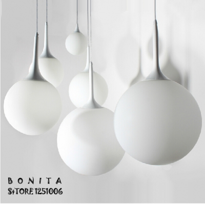 bulb ly modern minimalist creative spherical glass lighting milky white ball pendant lamp