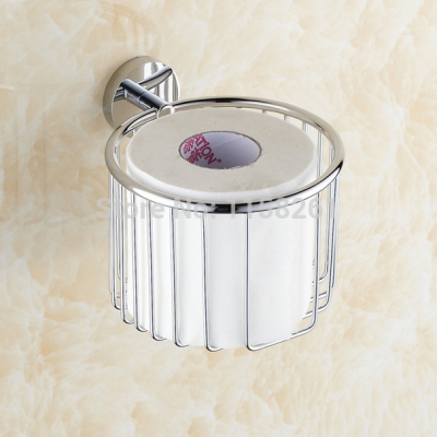 chrome finish bathroom toilet paper holder brass toilet paper basket paper towel holder bathroom accessories/furniture kh-8683 [paper-holder-amp-roll-holder-7117]