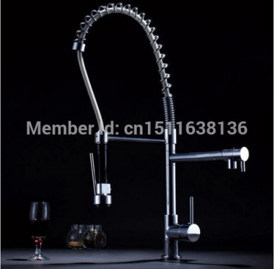 contemporary new designed chrome brass deck mounted tall kitchen faucet sink mixer tap [chrome-1440]