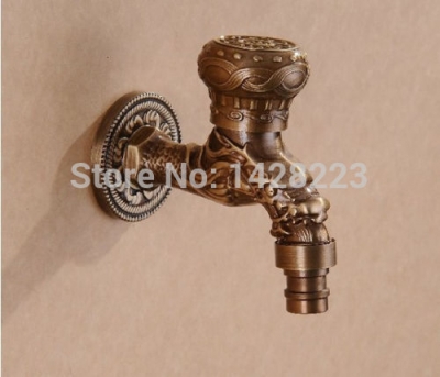 global postage dragon shape washing machine tap wall mounted single handle cold water laundry tap [antique-brass-473]