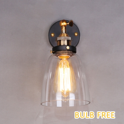 industrial vintage wall light copper glass hanging lamp e27 110/220v adjustable wall lamp for home decoration -lampara colgante [wall-light-3188]