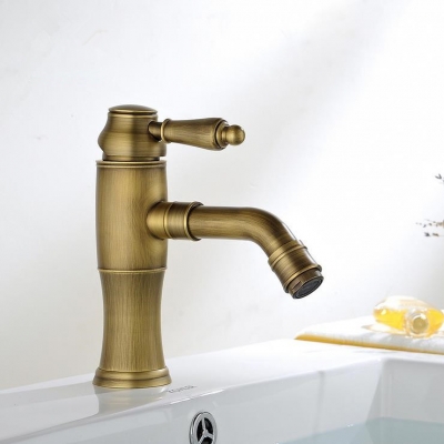 luxury antique bathroom faucet, and cold basin taps,classic brass brushed bathroom vessel mixer faucet 5859-11b