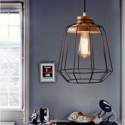 metal retro loft style industrial vintage pendant lights,wood hanging lamp for home lightings,edison lamparas colgantes