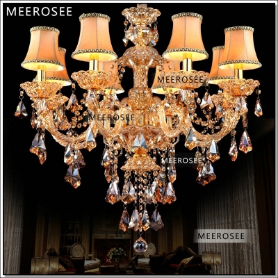 modern crystal chandelier light amber color crystal lighting glass hanging lamp md8221a [top-selling-products-8248]