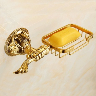 modern vanity golden brass soap holder copper soap dishes carved pedestal soap basket/ soap base bathroom accessories zp-9356