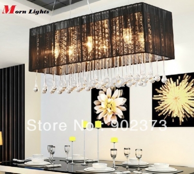 modern white brown black pendant crystal light hanging lighting rectangular crystal pendant light dining room restaurant lights