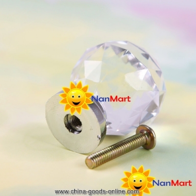 nanmart multicolor 1pcs 30mm crystal cupboard drawer cabinet knob diamond shape pull handle #06 diy [Door knobs|pulls-1340]