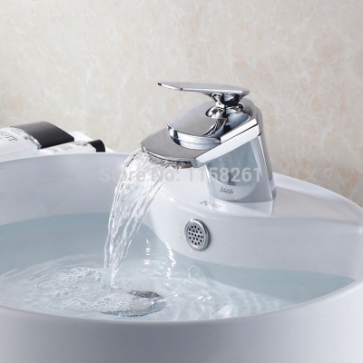 new design deck mounted bathroom basin sink mixer tap chrome faucet waterfall faucet banheiro hj-5118l