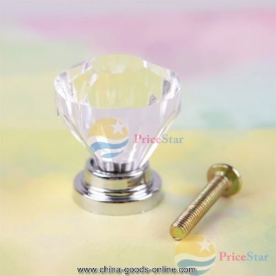 pricestar 1pc 26mm crystal cupboard drawer diamond shape cabinet knob pull handle #04 worldwide